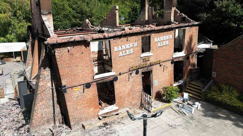 The Crooked House pub was ravaged by a fire (Image: PA)