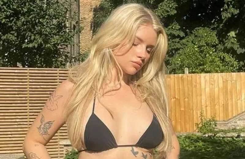 Lottie Moss strips down to tiny black bikini for sizzling garden shoot