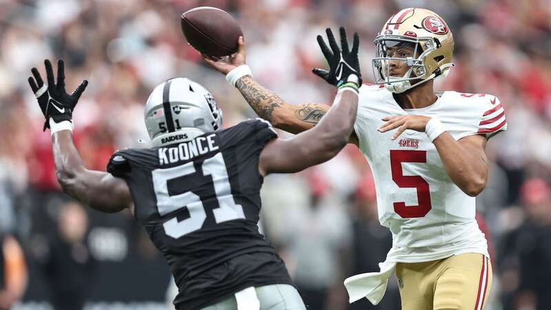 Trey Lance accepted responsibility for his struggles against the Las Vegas Raiders. (Image: Getty Images)