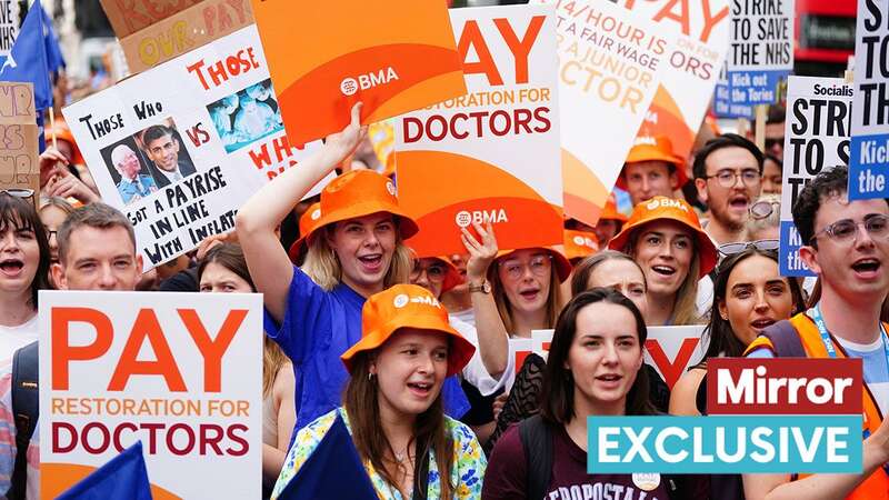 Junior doctors on strike this month (Image: PA)