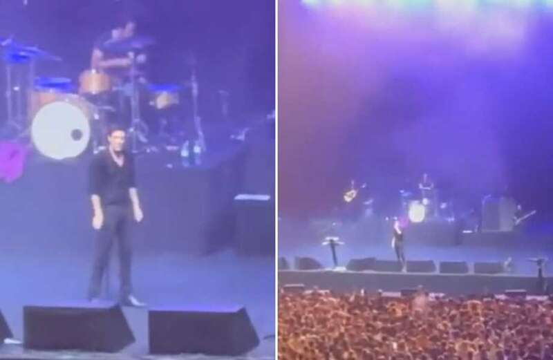 Moment The Killers nearly spark RIOT before jeering crowds walk out in fury