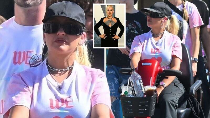 Christina Aguilera reportedly injured her knee (Image: BACKGRID)