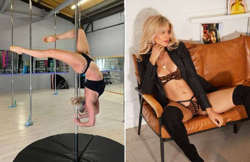 Hollyoaks' Sarah Jayne Dunn shows off rarely-seen hip tattoo as she pole dances