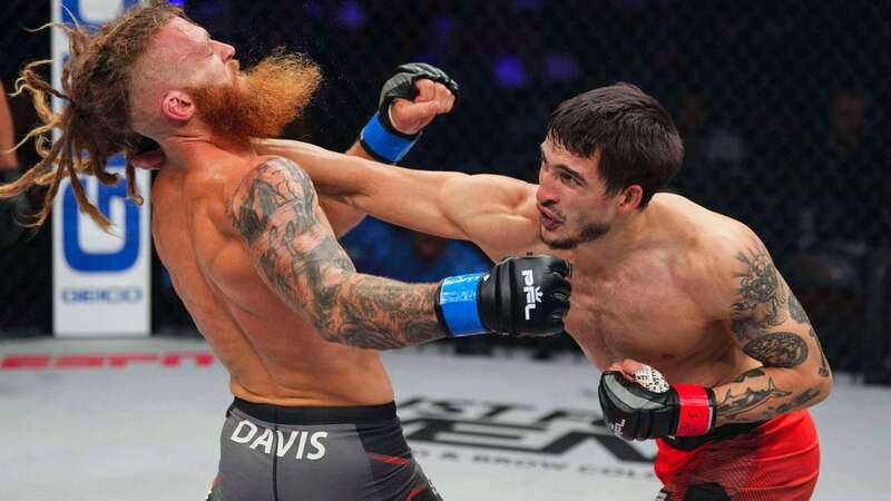 Biaggio Ali Walsh stopped Ed Davis in the second round (Image: Cooper Neill / PFL)