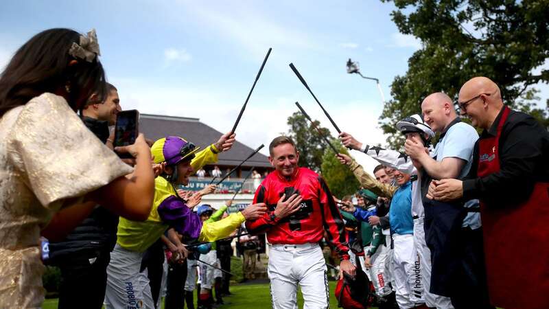 Paul Hanagan gets guard of honour (Image: PA)