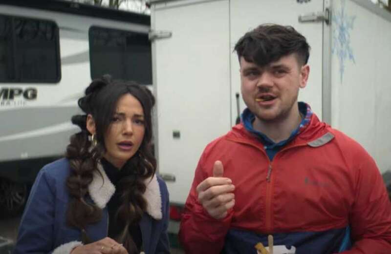 Michelle Keegan scoffs chips in rare behind-the-scenes video from Brassic set