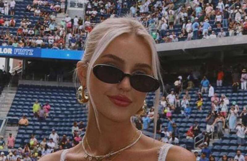 Morgan Riddle stuns at US Open in lacy Victoria's Secret outfit