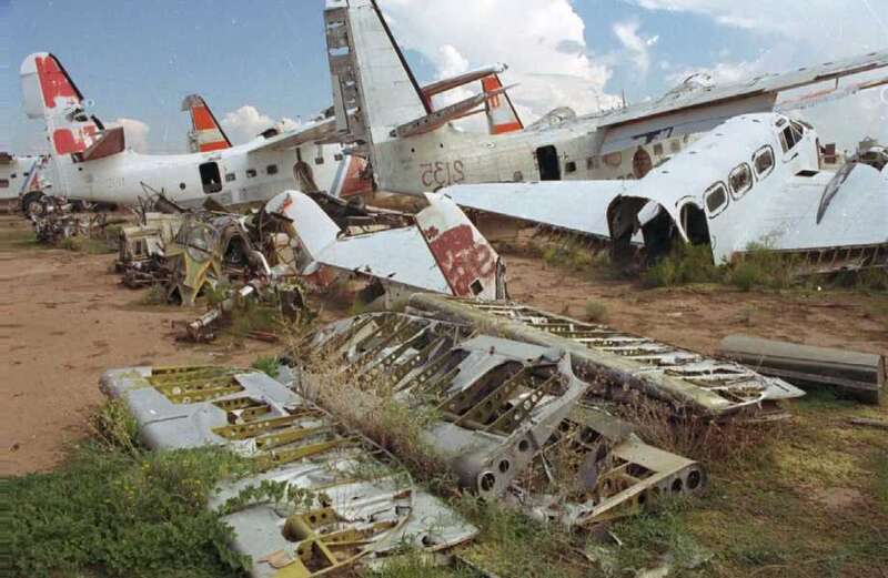 Inside world's BIGGEST plane graveyard where 4k elite aircraft left to rot