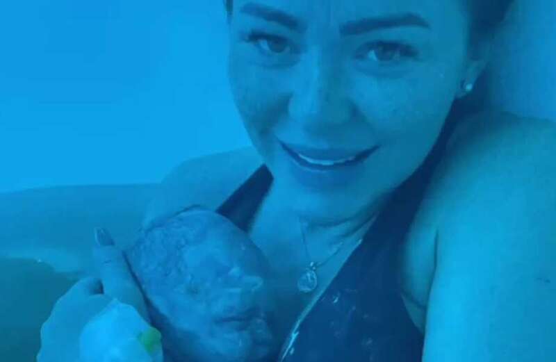 Atomic Kitten's Natasha Hamilton poses in birthing pool in candid video