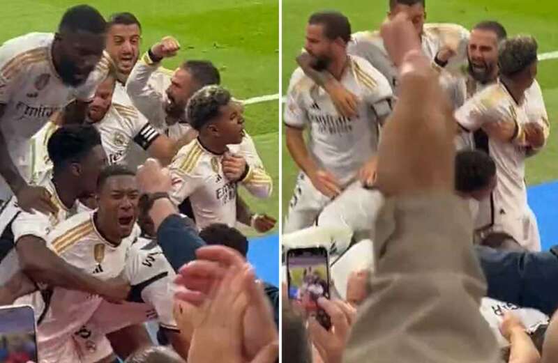 Rudiger flies into crowd as Alaba slaps Diaz celebrating late Real Madrid winner