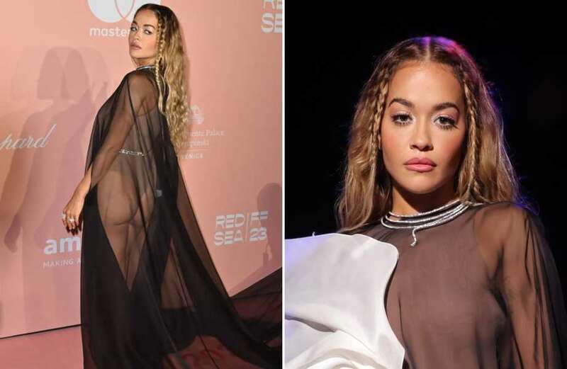 Rita Ora bares almost everything in see-through gown at charity gala