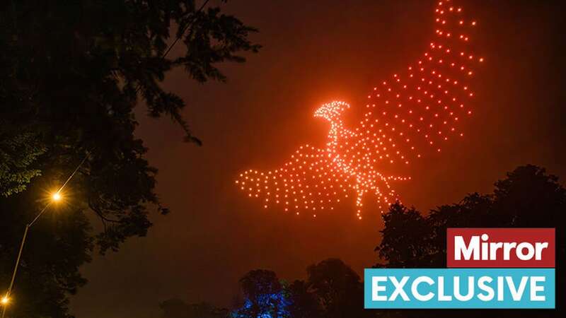 Techies use £1.2million of drones to light up skies with amazing images