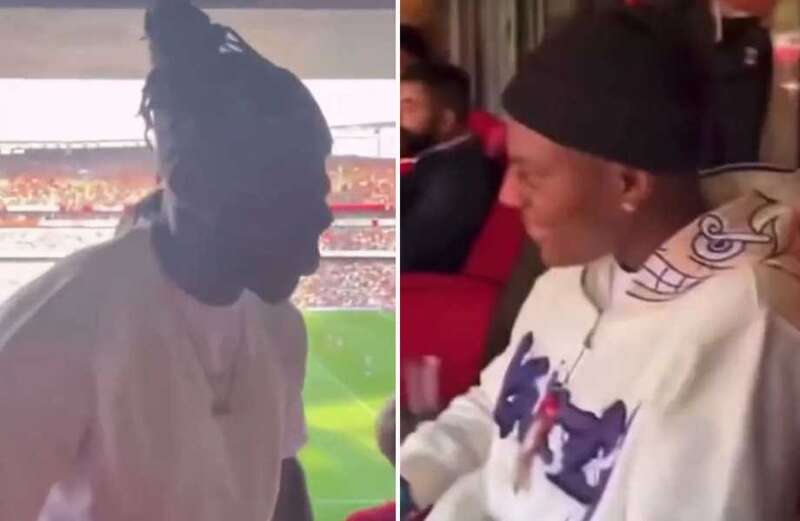 Watch KSI celebrate in IShowSpeed's face after Arsenal's goal against Man Utd