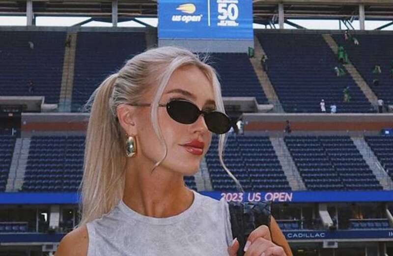 Morgan Riddle called the 'tennis queen' as model cheers on boyfriend