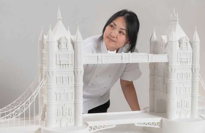 Giant sculpture of London’s Tower Bridge has been created... from SUGAR