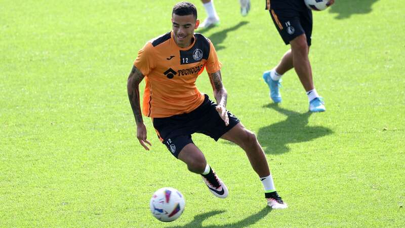 Mason Greenwood trains with Getafe on Tuesday (Image: PA)