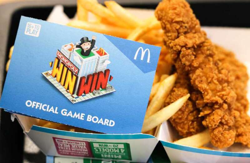 What are McDonald's Monopoly instant win prizes?