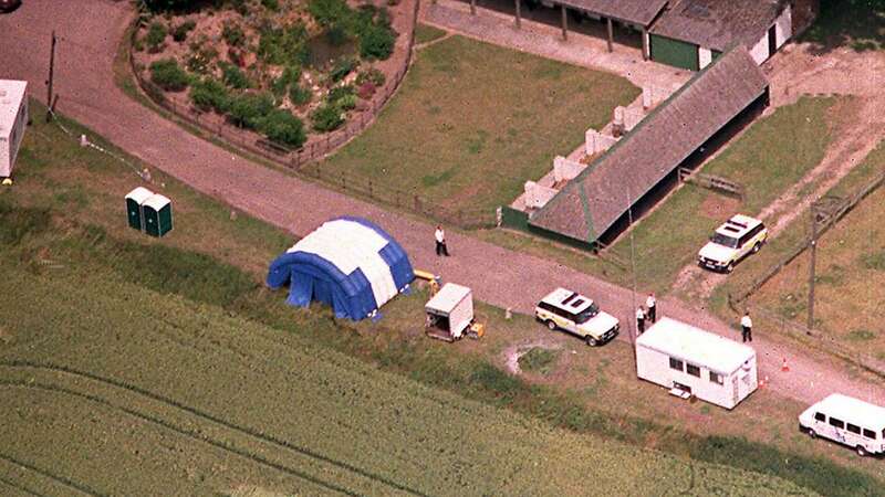 The scene in Chillenden after Lin and Megan Russell were killed (Image: Kent News and Pictures)