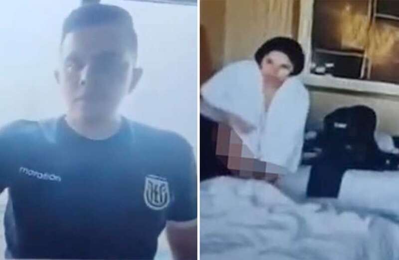 Commentator films half-naked girlfriend in hotel room during live TV broadcast