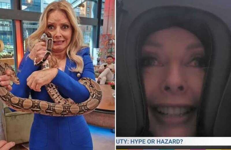 Carol Vorderman looks incredible in skintight jumpsuit as snakes wrap around her