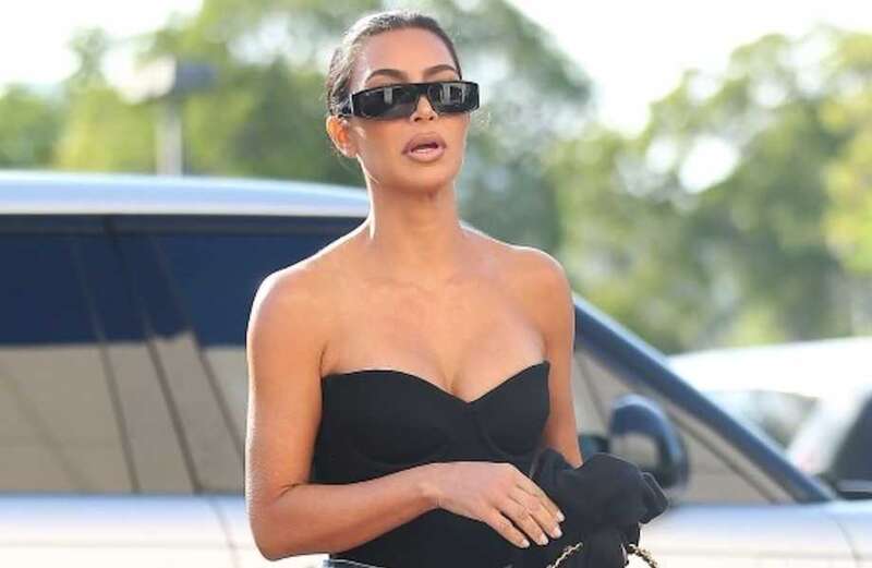 Kim Kardashian stuns in strapless top and shades at son Saint's basketball game