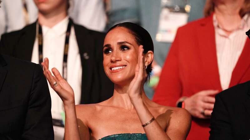 Meghan looked stunning as she joined Harry at the closing ceremony