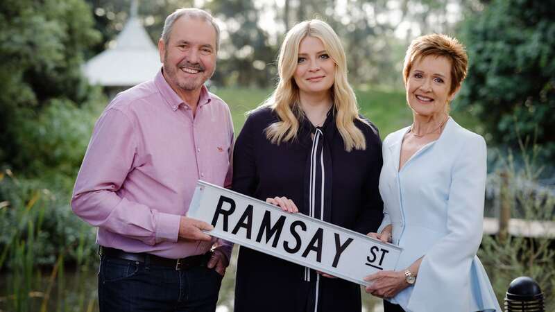 Hollywood comes to Erinsborough as Mischa Barton joins the cast of the Neighbours relaunch alongside soap stalwarts Alan Fletcher and Jackie Woodburne who play Ramsay Street veterans Karl and Susan Kennedy (Image: Freemantle)