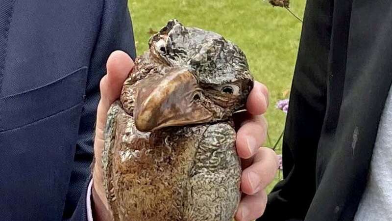 A Wally Bird sculpture has been returned to its owner 16 years after it was stolen from a manor house in a heist (Image: SWNS)