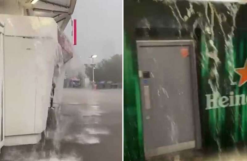 West Ham's London Stadium hit by flooding with bars left completely swamped