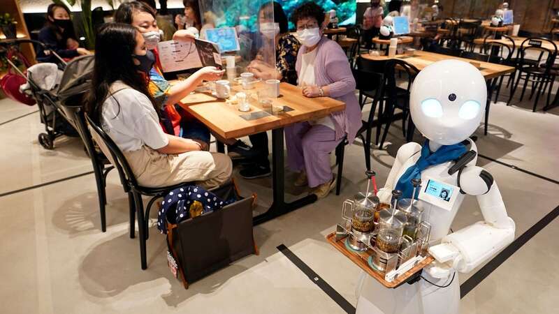 The Dawn Avatar Robot Café is run by robots (Image: FRANCK ROBICHON/EPA-EFE/REX/Shutterstock)