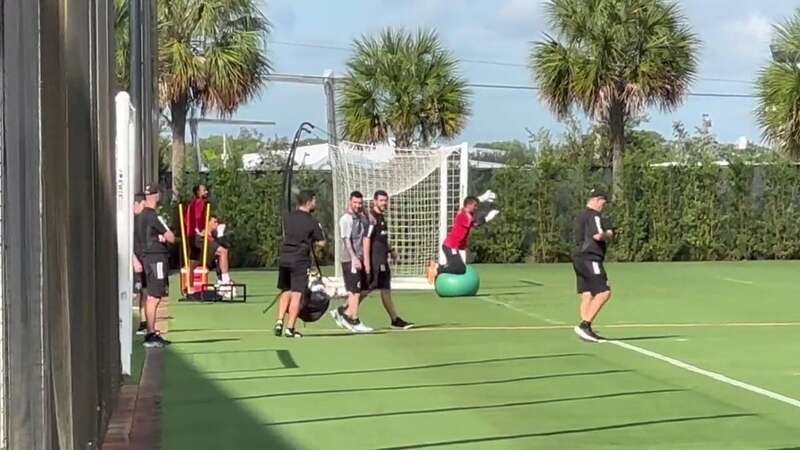 Lionel Messi walked out onto the training field during the final seconds of availability that media at Inter Miami