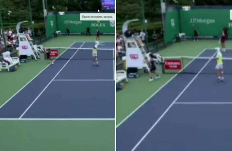 Tennis star on brink of winning crucial match DISQUALIFIED for moment of madness