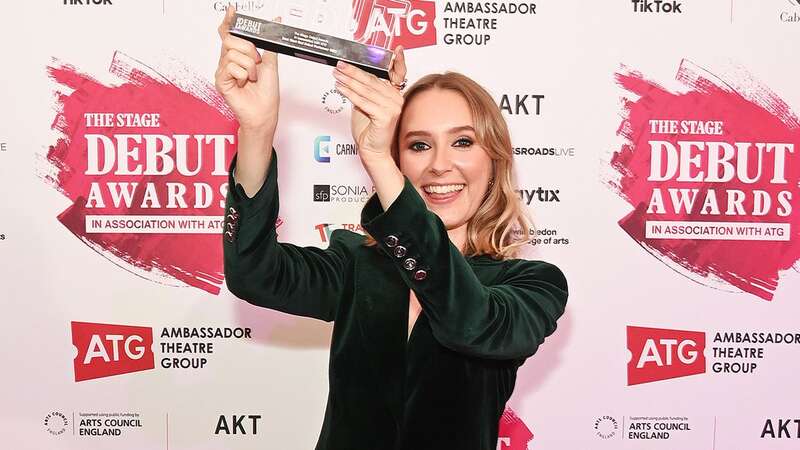 Rose looked glamourous dressed in an all-black suit at the prestigious event (Image: Alan Chapman/Dave Benett/Getty I)