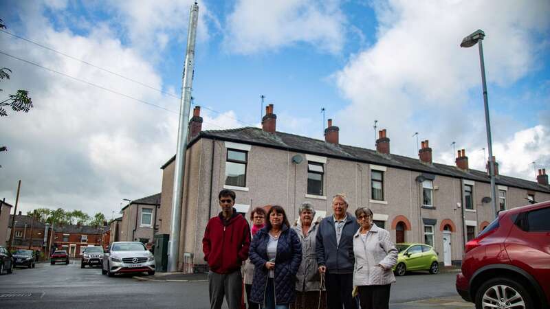 Those living on the street are unhappy about the giant mast (Image: William Lailey SWNS)