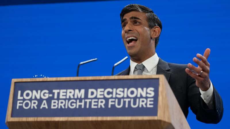 Rishi Sunak made fun of Nicola Sturgeon during his conference speech (Image: Andy Stenning Daily Mirror)