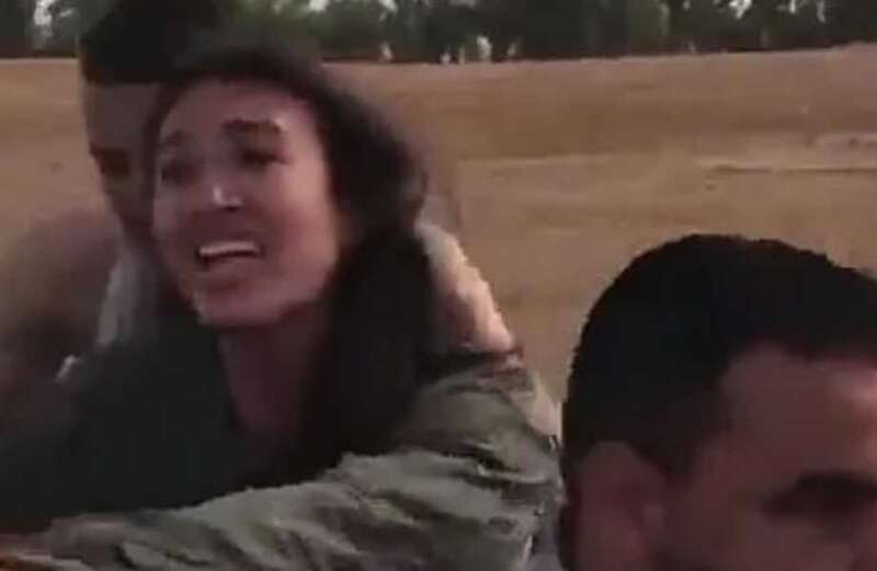 Harrowing cries of Israeli festivalgoer as she's snatched by Hamas gunmen