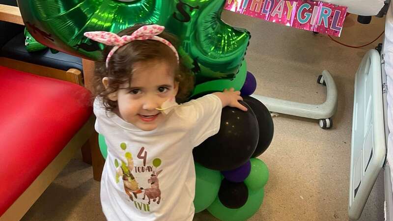 Evie Green, four, is waiting on a heart transplant in hospital (Image: handout)