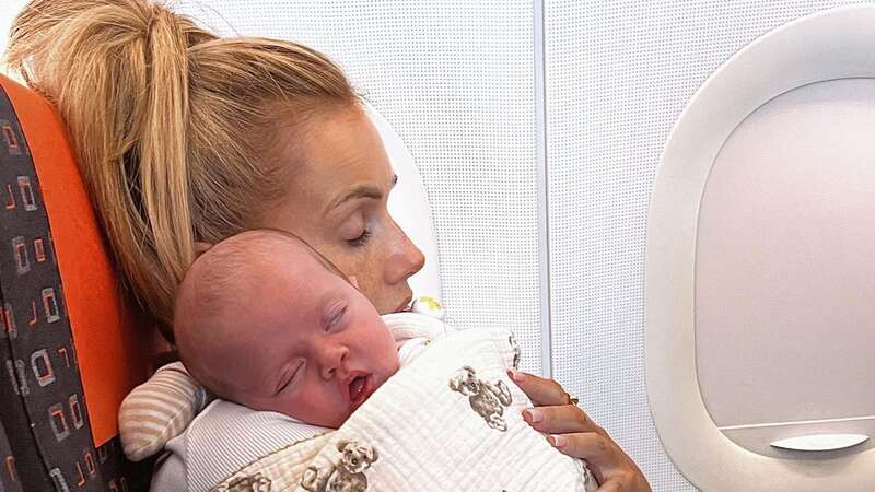 Laura Anderson mum-shamed again as she takes month-old tot on a flight