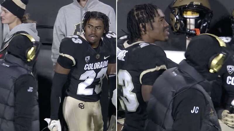 Colorado Buffaloes head coach Deion Sanders appeared particularly angered after Stanford made it a 36-33 game (Image: ESPN)