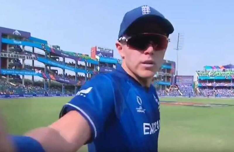 England cricketer Curran shoves cameraman away during Afghanistan World Cup game