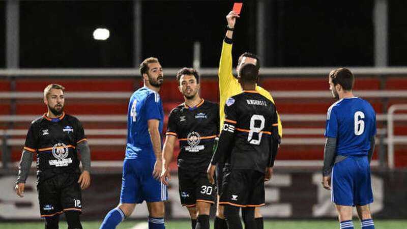 Yohance Alexander reportedly told the referee he was going to "f***** stab" him. (Image: Photo by Stephen Nadler/ISI Photos/USSF/Getty Images for USSF)