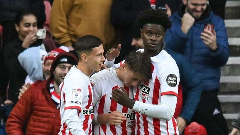 Sunderland players celebrate during the win over Norwich (Image: Richard Lee/REX/Shutterstock)