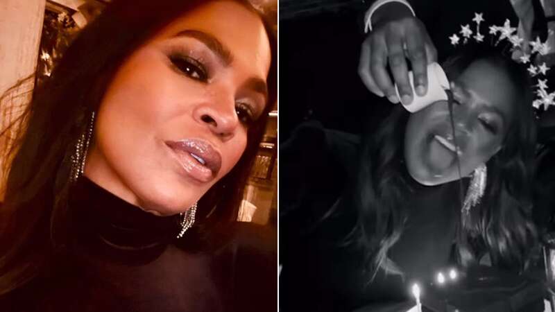 Nia Long wows fans with youthful look licking up chocolate on birthday outing