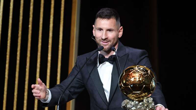 Lionel Messi wished Diego Maradona a happy birthday in his speech (Image: Pascal Le Segretain/Getty Images)