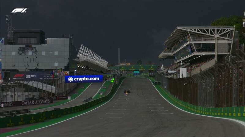 A storm appeared at Interlagos as the weather played a part in qualifying (Image: F1 TV)