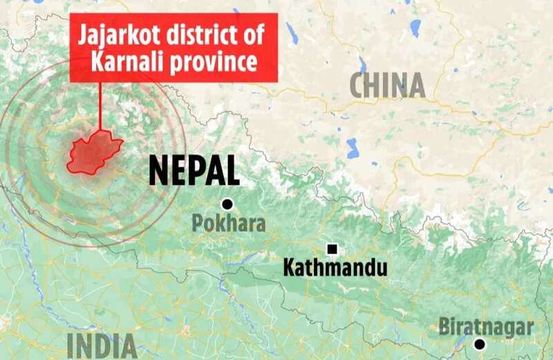 The earthquake shook buildings as far as New Delhi, about 375 miles away