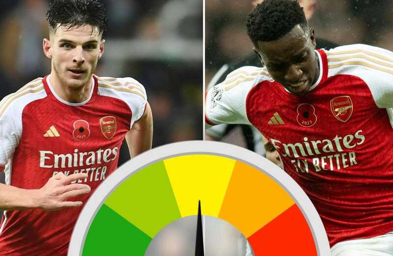 Arsenal ratings: Rice rare bright spot vs Newcastle as Nketiah struggles