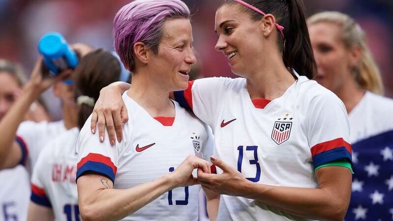 Megan Rapinoe (L) and Alex Morgan (R) at the 2019 Women