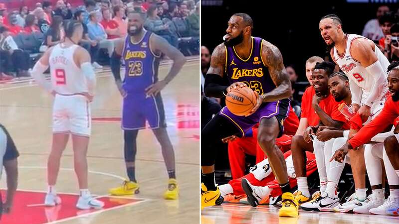 LeBron James and Dillon Brooks went head-to-head in the NBA on Wednesday night (Image: Carmen Mandato/Getty Images)