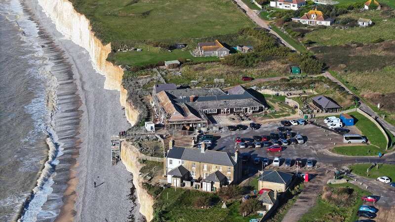 The landmark building is teetering on the cliff edge (Image: Eddie Mitchell)